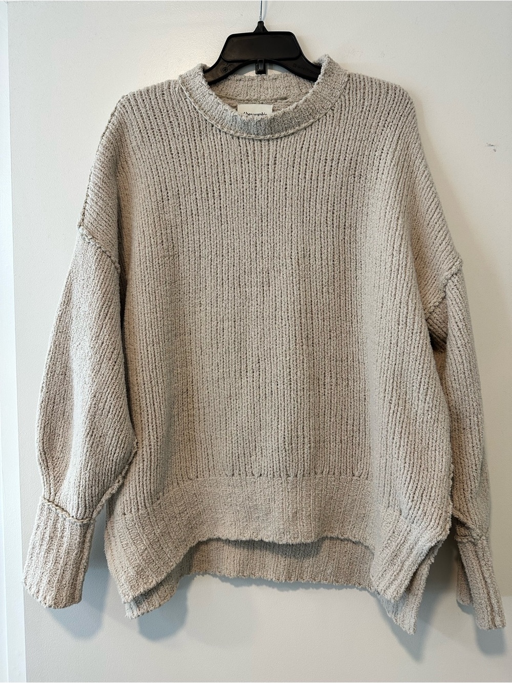 A&F Cozy Oversize Chunky Knit Women's Sweater - Light Beige